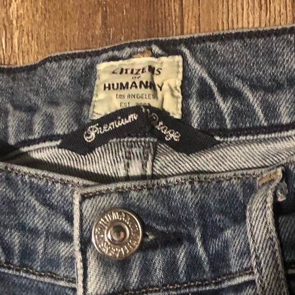 Citizens of Humanity Demy Cropped Flare Jeans Women's 26 Organic Cotton Denim - Picture 2 of 7